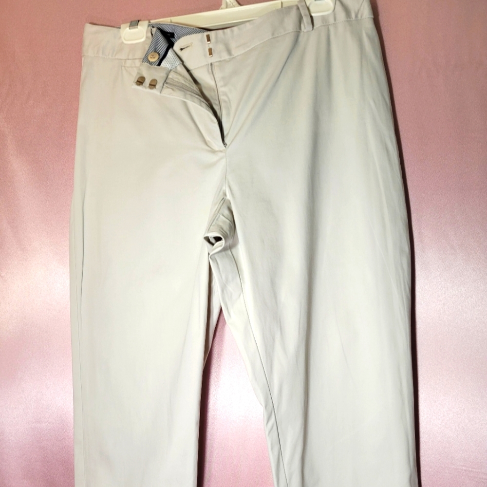 Talbots Signature Ivory, Cotton, Crop Pants